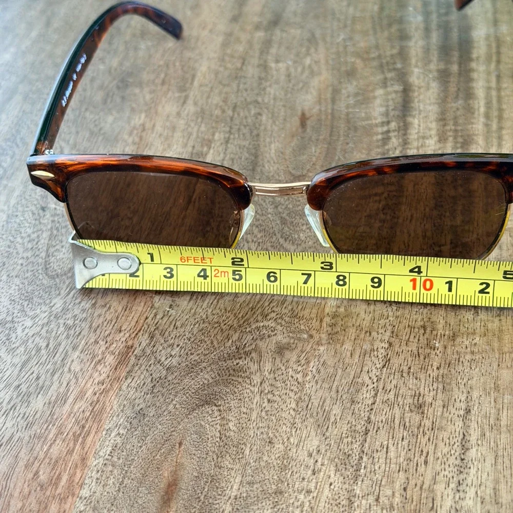 AJ Morgan Soho Sunglasses Unisex Tortoise Clubmaster Brown Lens 51-21-146 Retro